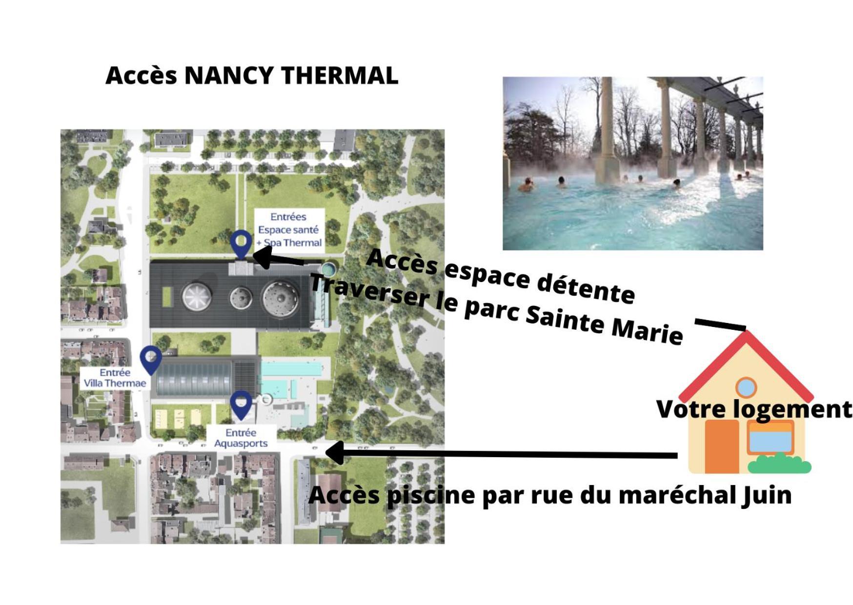Nancy Thermal A 2 Min -Le 1909- 8 Pers- Parking Chez Julie Exterior foto